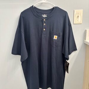 Carhartt Men's XL Dark Blue Short Sleeve Shirt